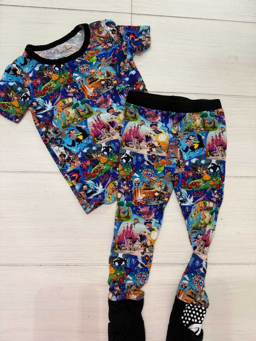 Sugar Swan 2T Disney Mashup Bamboo Pajama Set